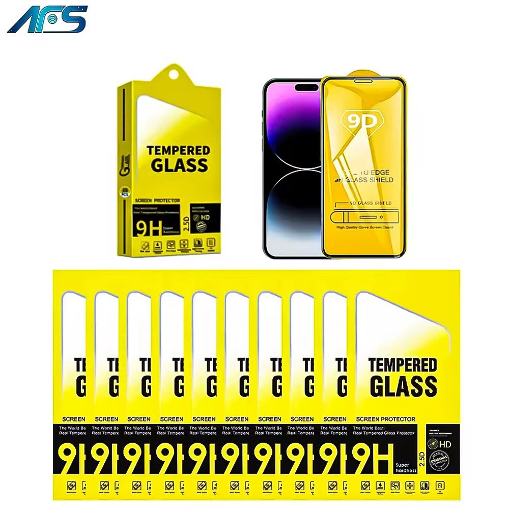 9H High Clear Anti-Scratch 0.33mm 9D Tempered Glass Screen Protector for iPhone 15 14 Pro Max Various