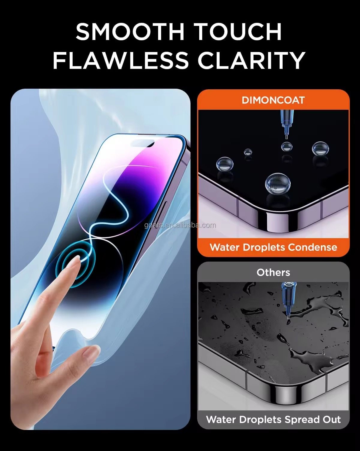 9H High Clear Anti-Scratch 0.33mm 9D Tempered Glass Screen Protector for iPhone 15 14 Pro Max Various