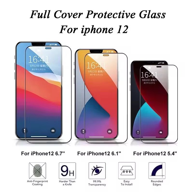 9D Full Tempered Glass For IPhone11 12 13 Mini Pro Max Screen Protector For IPhone Xs Max XR 6 7 8Plus