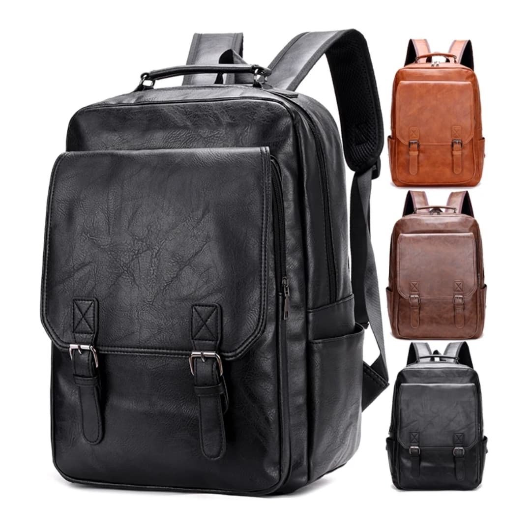 2023 PU Leather with USB Charging Fashion Rucksack Wholesale Casual Laptop Waterproof Collage Backpack