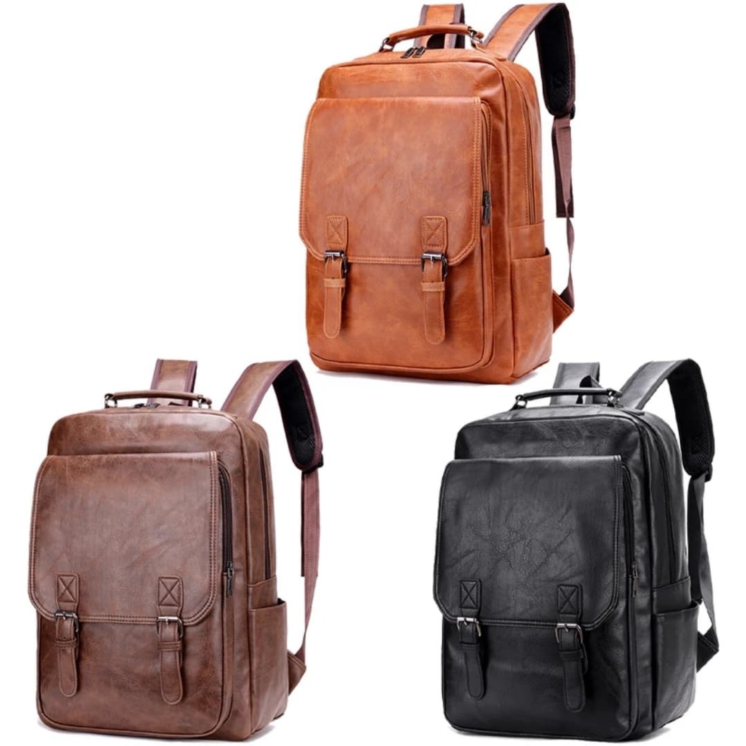 2023 PU Leather with USB Charging Fashion Rucksack Wholesale Casual Laptop Waterproof Collage Backpack