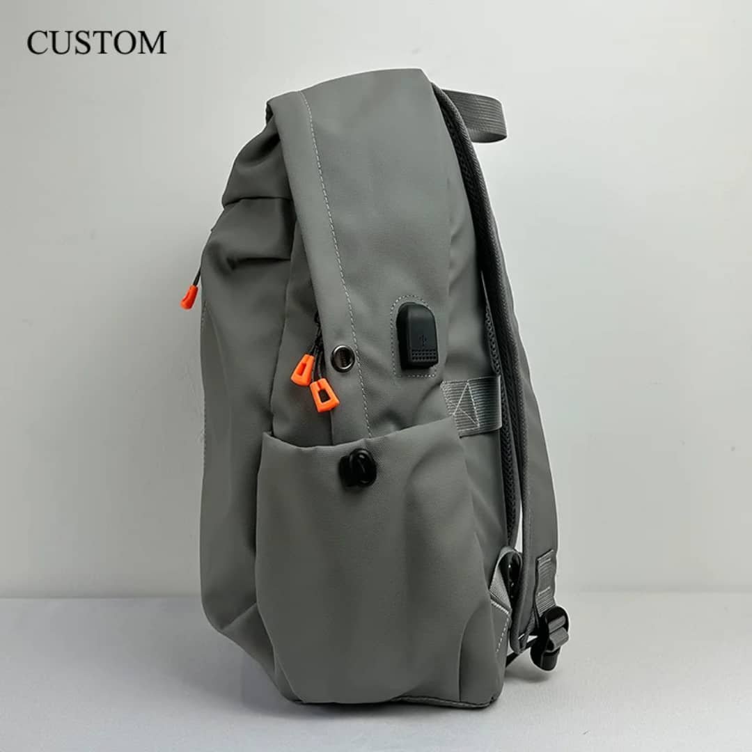 Wholesale Fashion Custom Logo Waterproof Large Capacity Laptop Backpack Business Travel Hiking Backpack With USB Charging Port