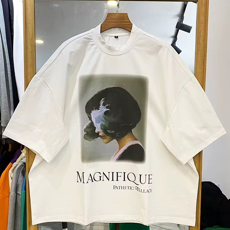 Custom Oversized Streetwear Hip Pop Heavyweight T-shirt White Drop Shoulder Boxy t Shirt