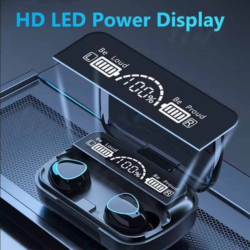 Earphone M10 Tws 100 Pack TWS Earbuds True Wireless Stereo BT 5.3 Headphones LED Screen Earphones Noise Cancellation Headphone