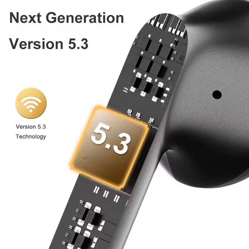 HE-050A HD Digital Display True Earphones Wireless Semi-In-Ear Wireless Earbuds With 13mm Dynamic Coil And Hifi Sound Quality