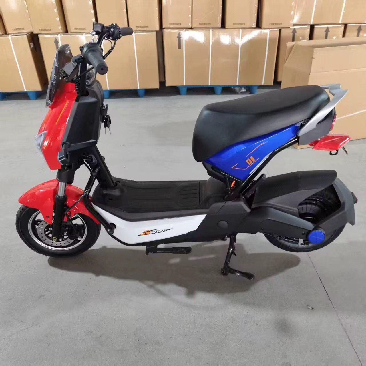 High-speed Disc Brake Scooter Electric Moped Steel Frame E Motorbike 2 Seat Mobility 1000w Adult Electric Bike Motorcycle
