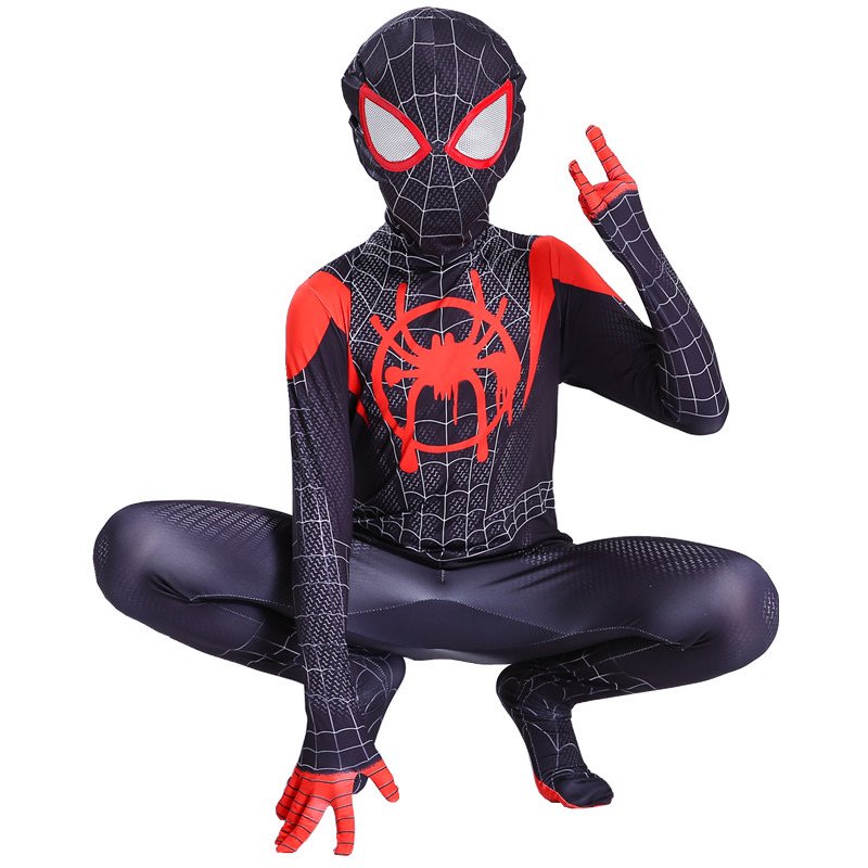 Classic Superhero Spandex Bodysuit for Kids Halloween Spider-Man Cartoon Character Movie Anime TV Cosplay Jumpsuit Age Children