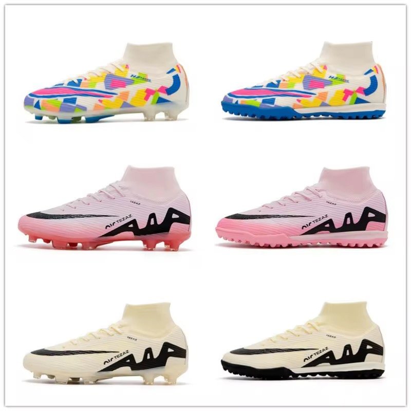 PVC Leather High-Top Winter Soccer Shoes - Breathable AG/FG Turf Boots for Professional Training