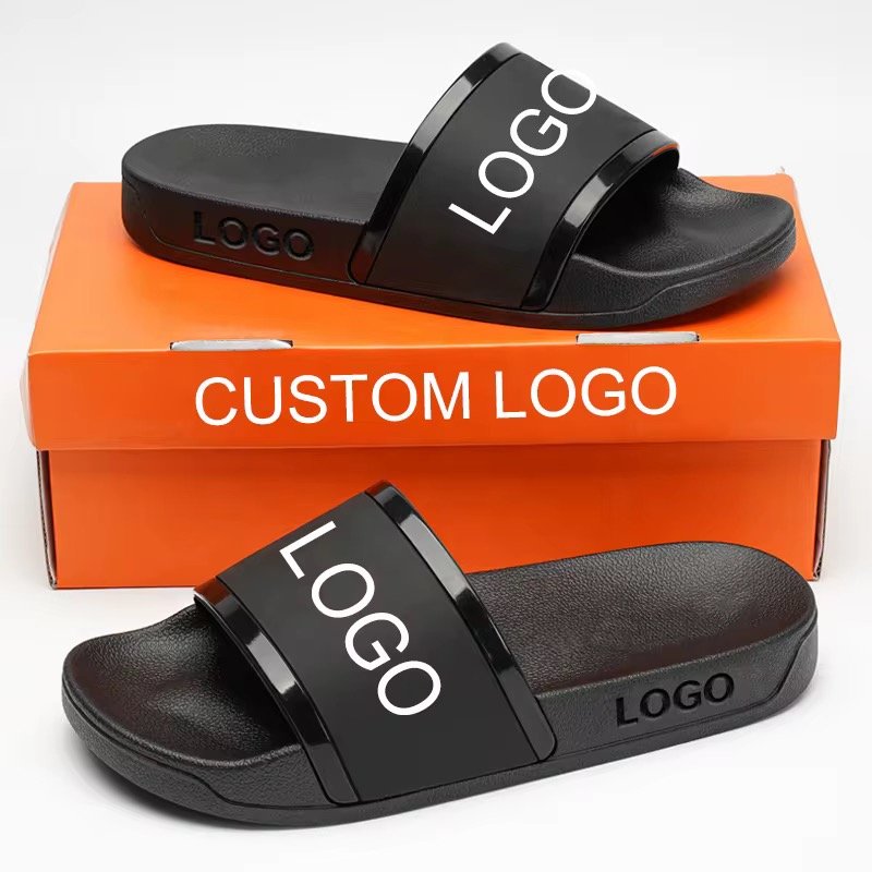Harvest High Quality Logo Slide Woman&Men Custom Logo Slides Designers Summer Slippers Customized With Logo