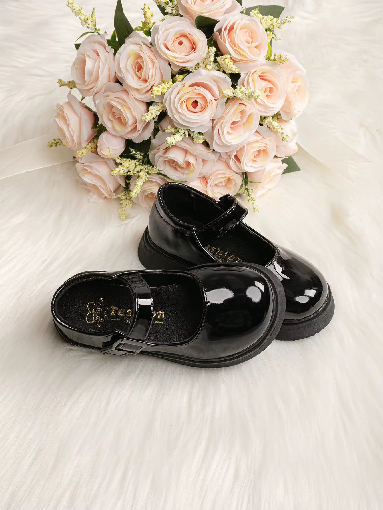 Classic Style Princess Mary Jane Dress Black Party Soft Rubber Bottom PU Kids Dress Shoes Girl School Shoes