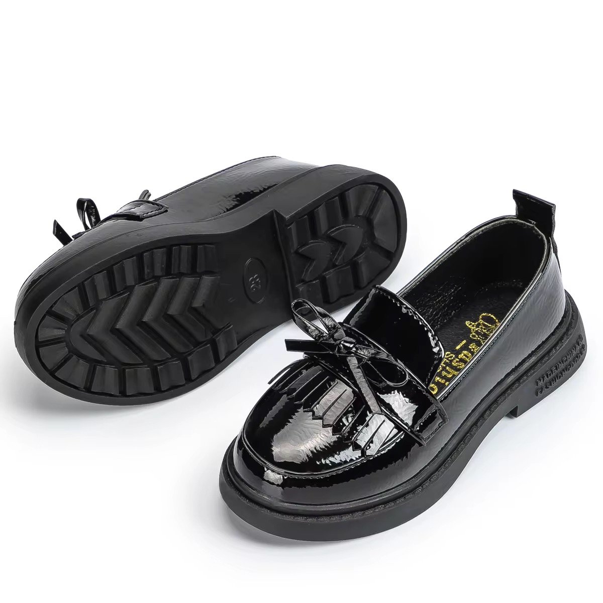 Classic Style Princess Mary Jane Dress Black Party Soft Rubber Bottom PU Kids Dress Shoes Girl School Shoes