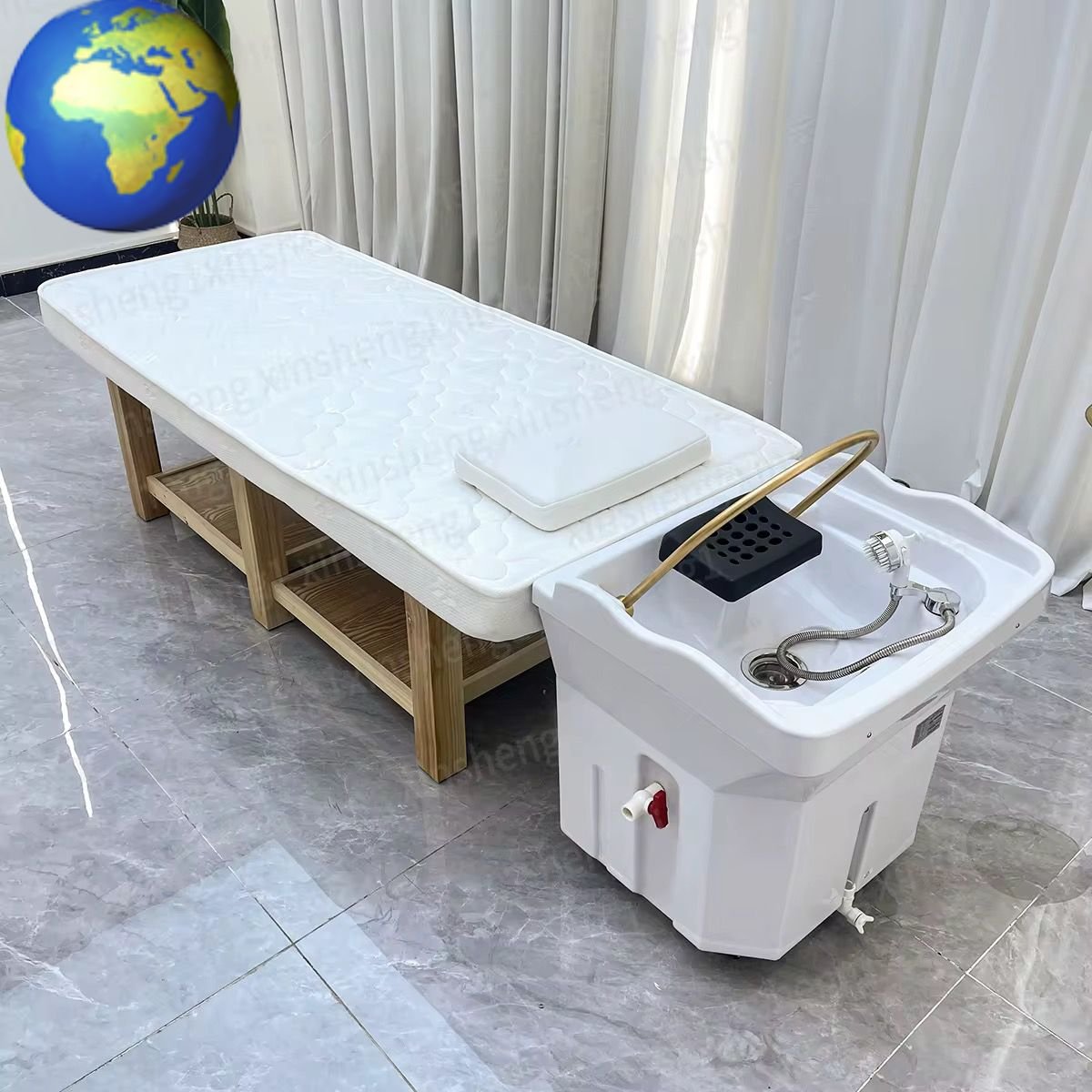 Hair Salon Furniture Portable Head Spa Equipment Can Move the Head Basin Beauty Salon Dedicated Hair Spa Portable Head Basin