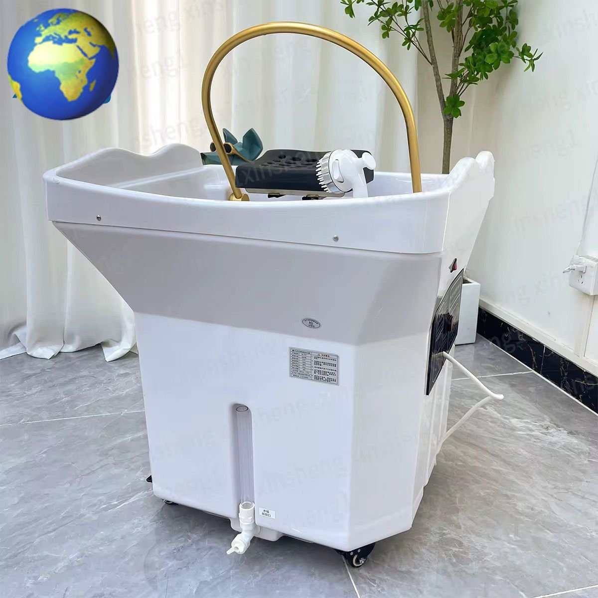 Hair Salon Furniture Portable Head Spa Equipment Can Move the Head Basin Beauty Salon Dedicated Hair Spa Portable Head Basin