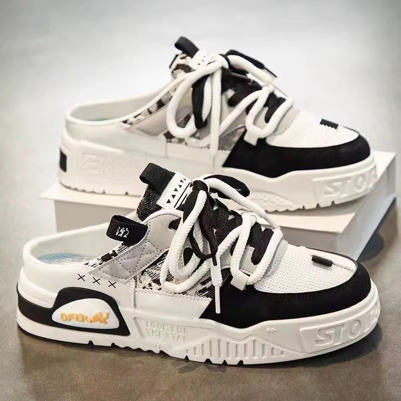 New Shoes Versatile Anti Slip Wear-resistant Niche Design Breathable Sports and Leisure Platform Mesh Board Shoes