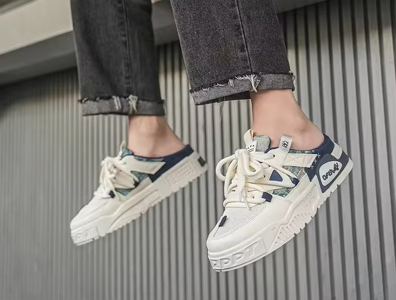 New Shoes Versatile Anti Slip Wear-resistant Niche Design Breathable Sports and Leisure Platform Mesh Board Shoes