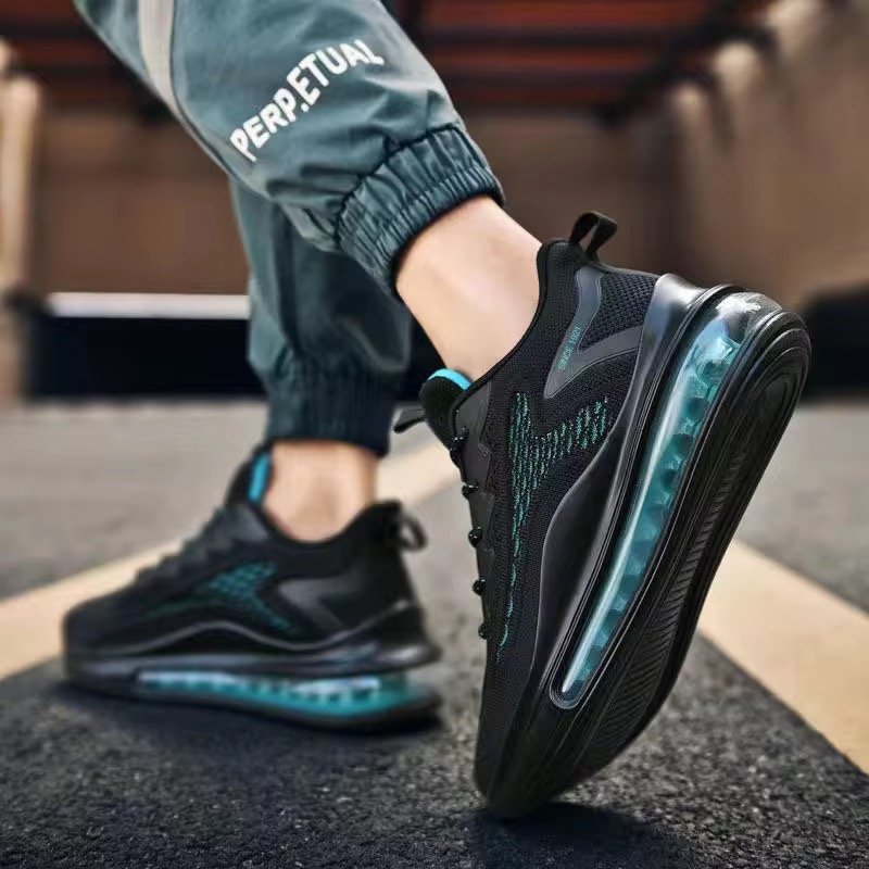 Shoes 2024 New Air Cushion Running Breathable Refreshing Trend Anti Slip Shock-absorbing Casual Sports Summer Trendy Shoes