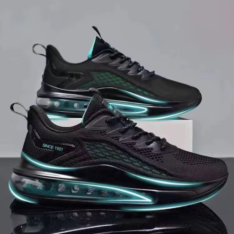 Shoes 2024 New Air Cushion Running Breathable Refreshing Trend Anti Slip Shock-absorbing Casual Sports Summer Trendy Shoes
