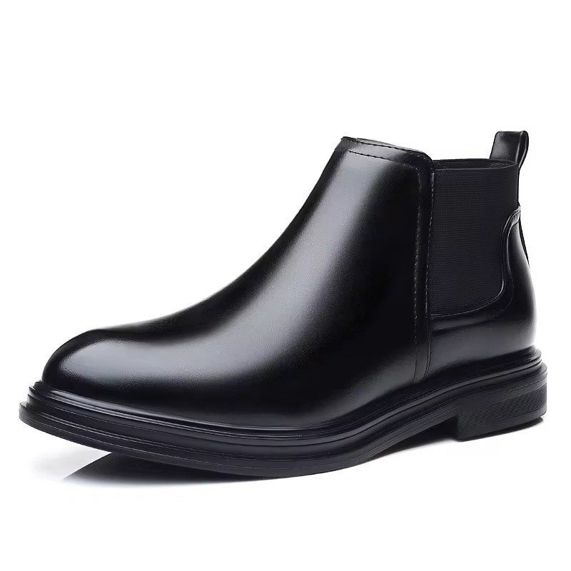 Large Pointed Casual Leather Boots British Versatile Breathable Soft Leather High Top Outerwear Mens Business Formal Boots