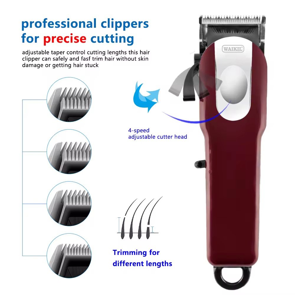 WAIKIL New Professional Hair Trimmer Best Hair Clipper Barbershop Men Electric Shaving Machine Cordless Haircut Machine
