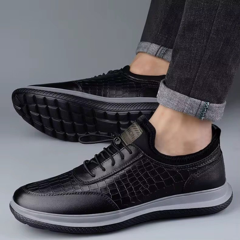 2024 Leather Walking Shoes Leather Sneakers Shoes Casual Walking Shoes