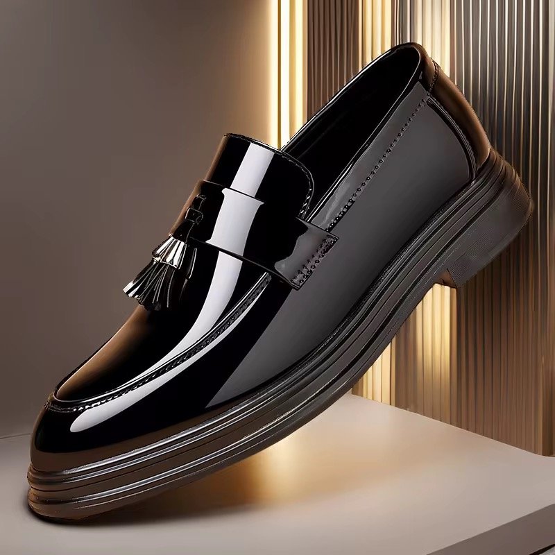 Pure Leather Shoes Business Formal Plus Casual Soft Soled Black Comfortable Versatile Height Increase Wedding Groom & Business Shoes