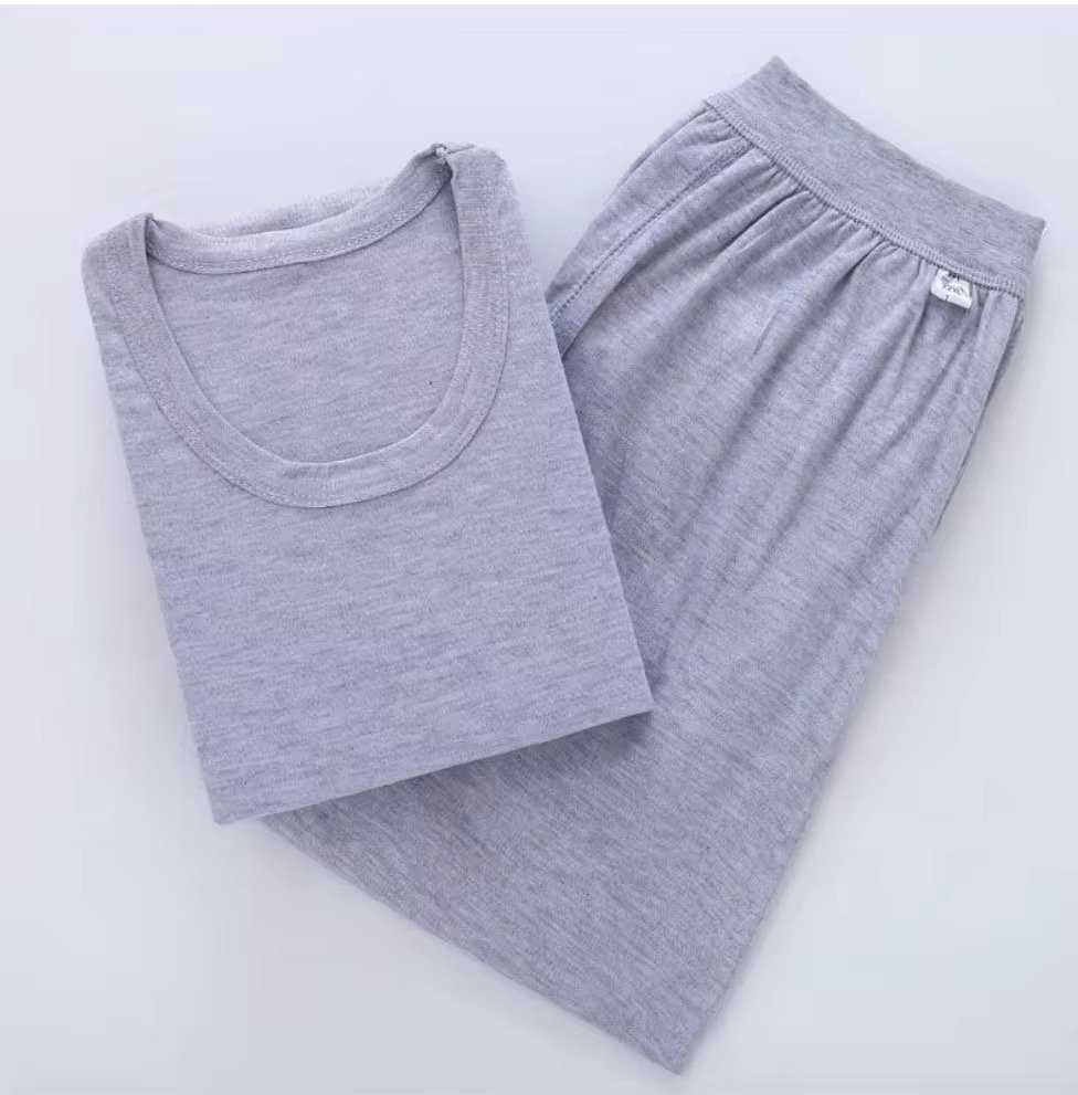 Long Johns Suit Men's Thin Line Clothing Line Pants Medium Blue Warm Underwear for the Aged