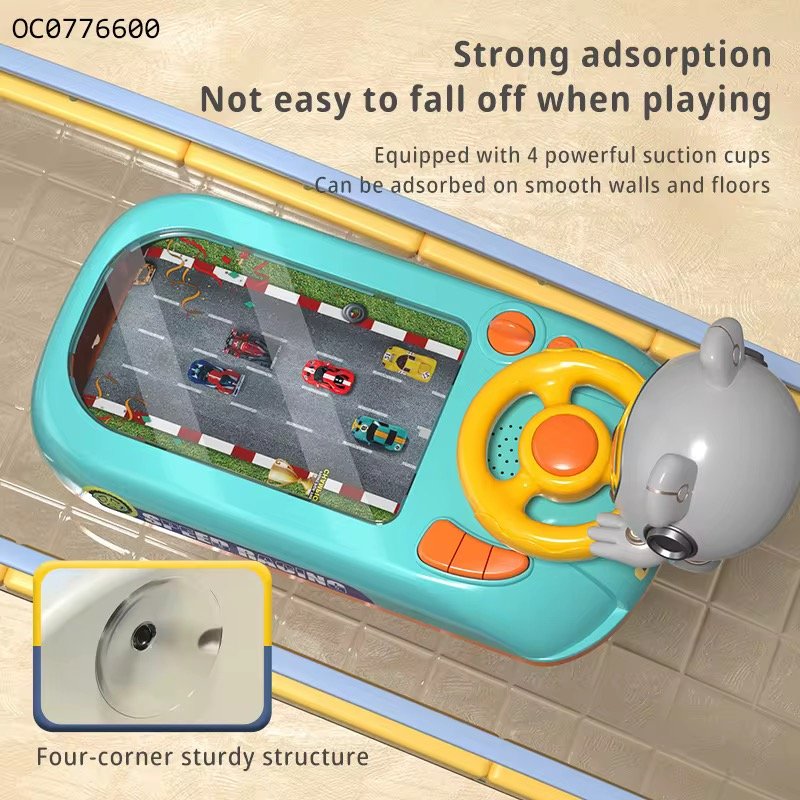 Racing Adventure Game Console Steering Wheel Toy Baby Puzzle Electric Tabletop Game