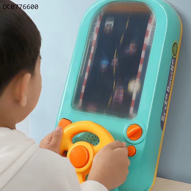 Racing Adventure Game Console Steering Wheel Toy Baby Puzzle Electric Tabletop Game