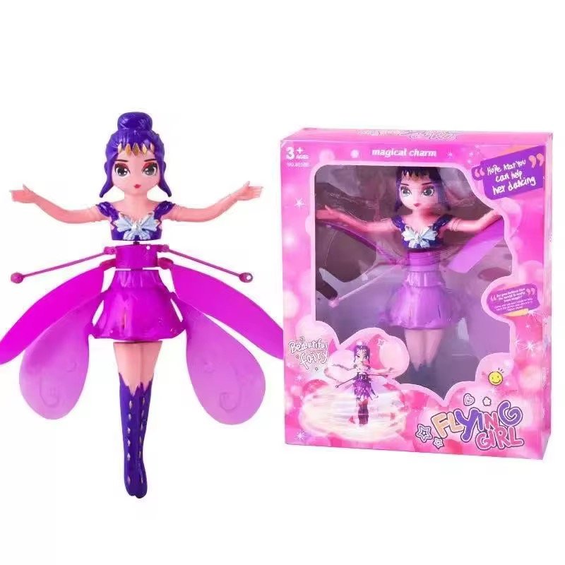Hand Sensor Magical Flying Pixie Toy Infrared Sensor Flying Doll USB Rechargeable Gesture Flying Aircraft Girls Toys