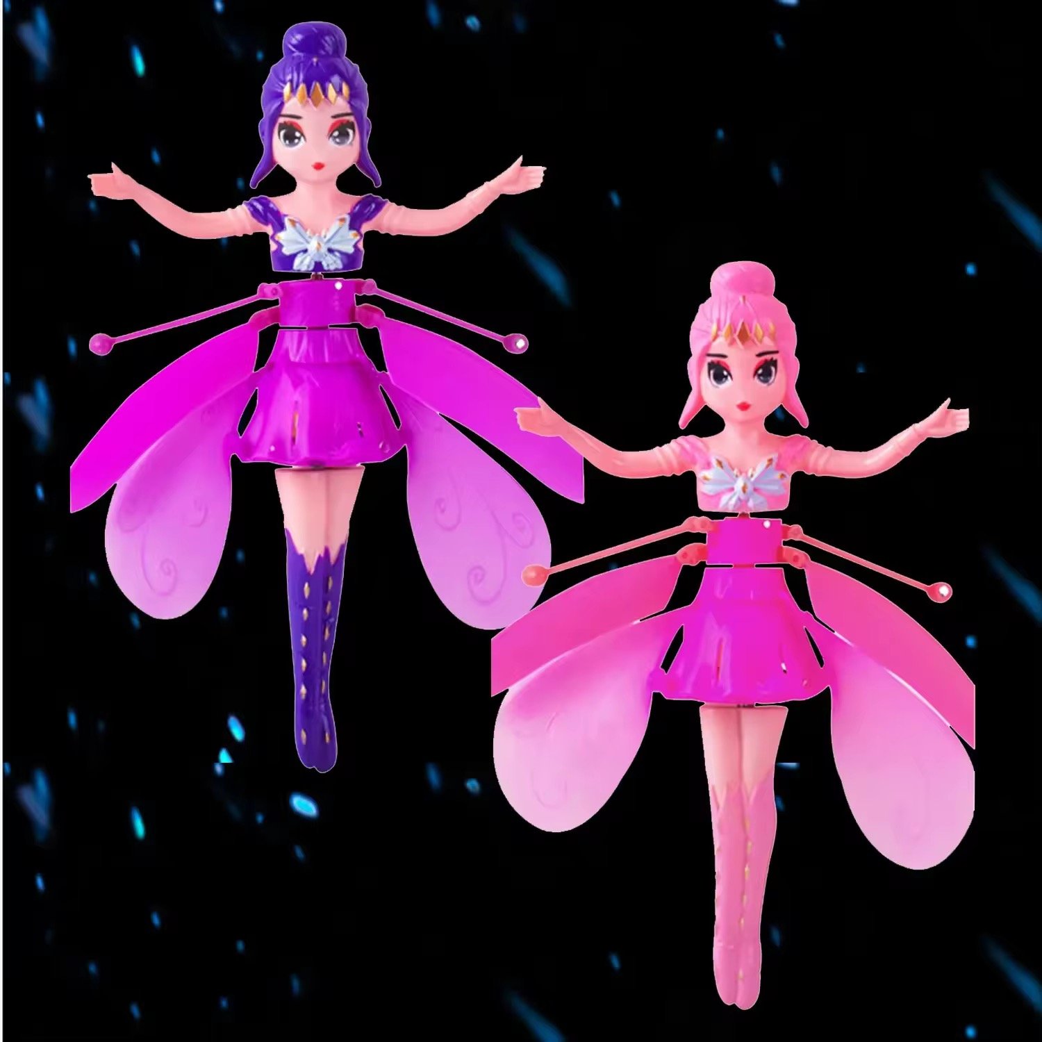 Hand Sensor Magical Flying Pixie Toy Infrared Sensor Flying Doll USB Rechargeable Gesture Flying Aircraft Girls Toys