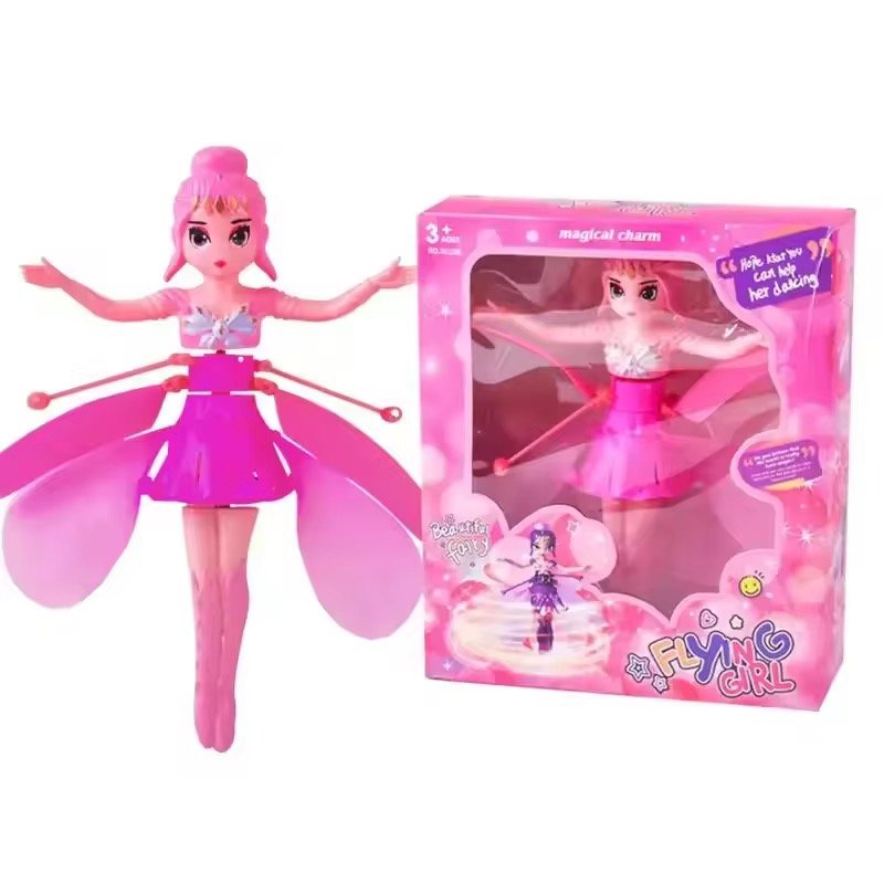 Hand Sensor Magical Flying Pixie Toy Infrared Sensor Flying Doll USB Rechargeable Gesture Flying Aircraft Girls Toys