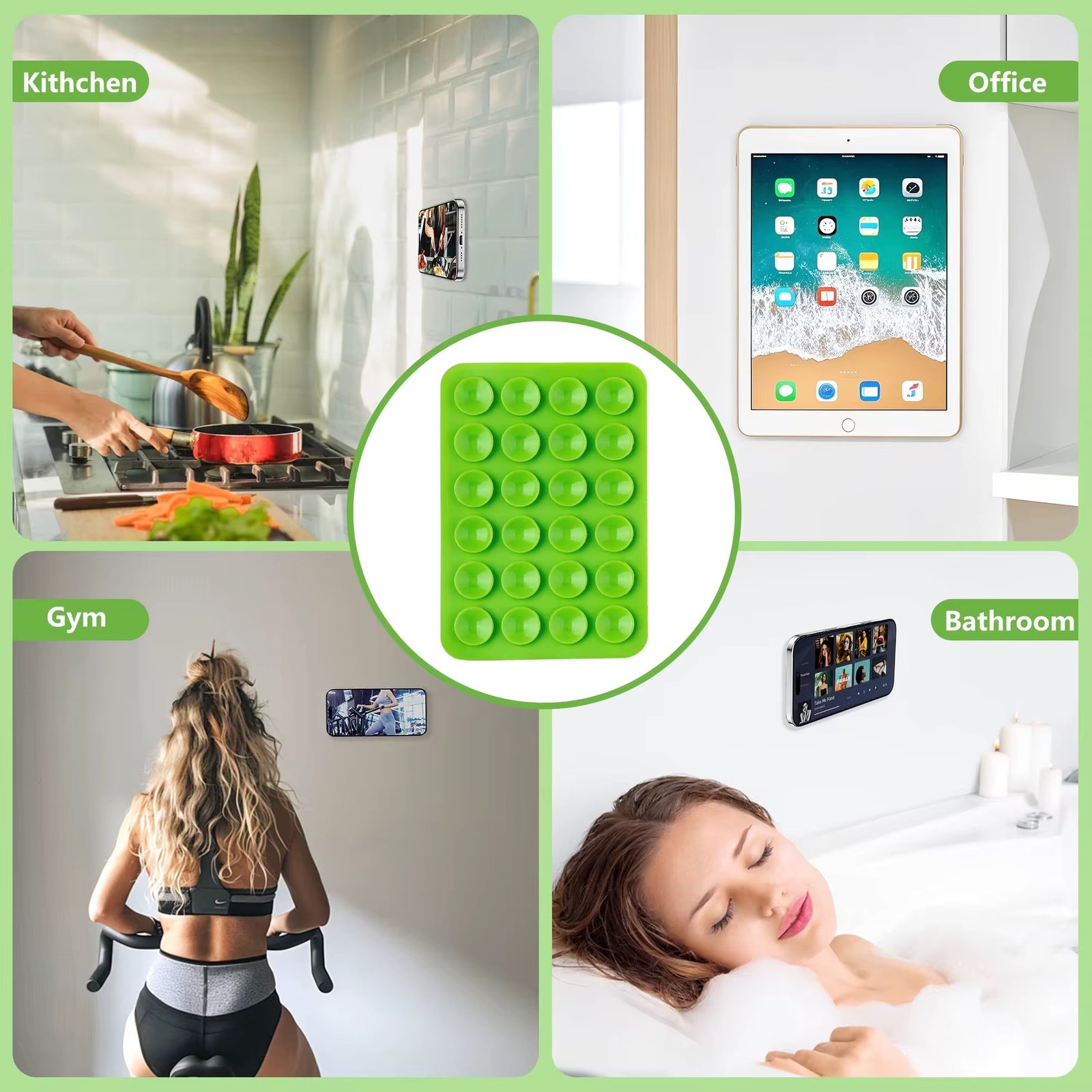 Factory Wholesale Price Silicone Suction Phone Case Adhesive Mount Hands Free Phone Cases Easy to Use for iPhone & Android