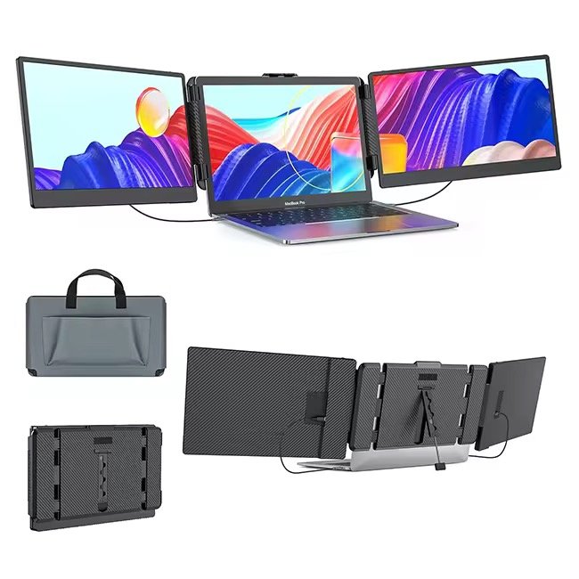 OFIYAA OEM ODM Direct Factory Kwumsy S2 Triple Laptop Screen Extender 14" FHD 1080P IPS Dual