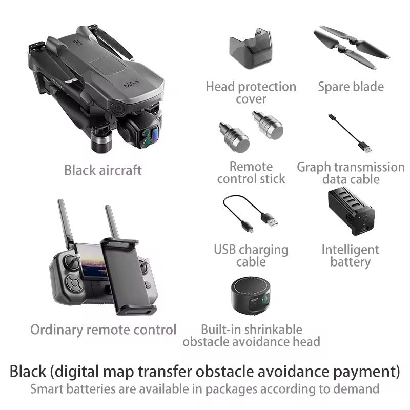 Drone P7 MAX RC Drone 4K 3-Axis Professional Brushless Drone 3-axis Long Range Digital Drone with Obstacle Avoidance RC