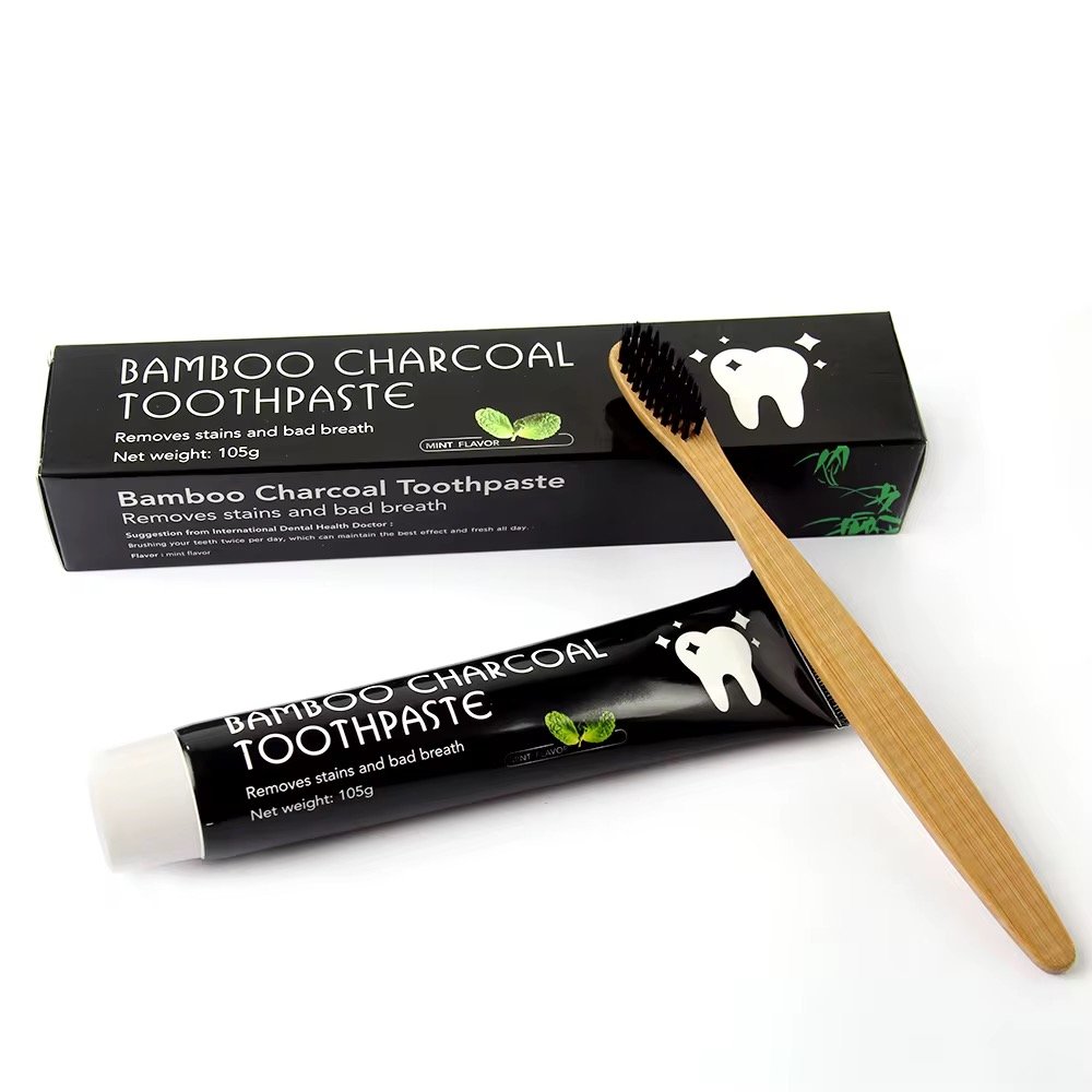 Bamboo Charcoal Teeth Whitening Black Toothpaste Eliminates Bad Breath