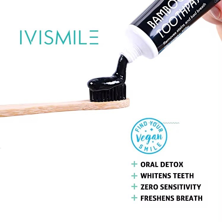 Bamboo Activated Charcoal Toothbrush Black Herbal Toothpaste Whitening Tooth Toothbrush Natural Ingredient Fresh Oral Mouth