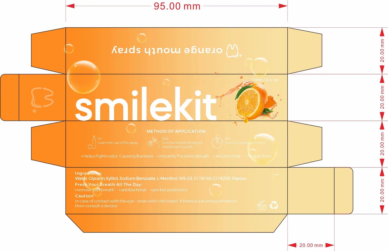 Smile kit Portable Cool Mint Flavor Perfume Fresh Breath Oral Mouth Freshener Spray
