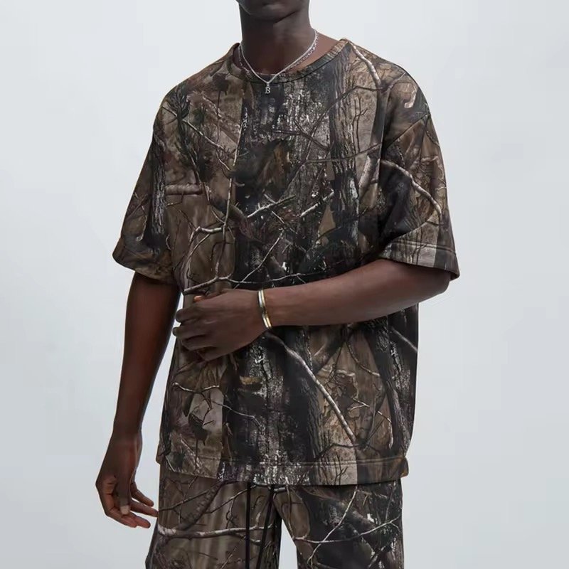 OEM Customize Sublimation Print Oversized Tee Streetwear Pattern Short Sleeve T Shirts
