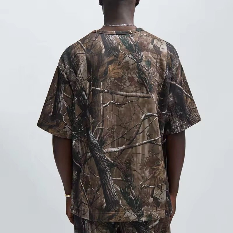 OEM Customize Sublimation Print Oversized Tee Streetwear Pattern Short Sleeve T Shirts