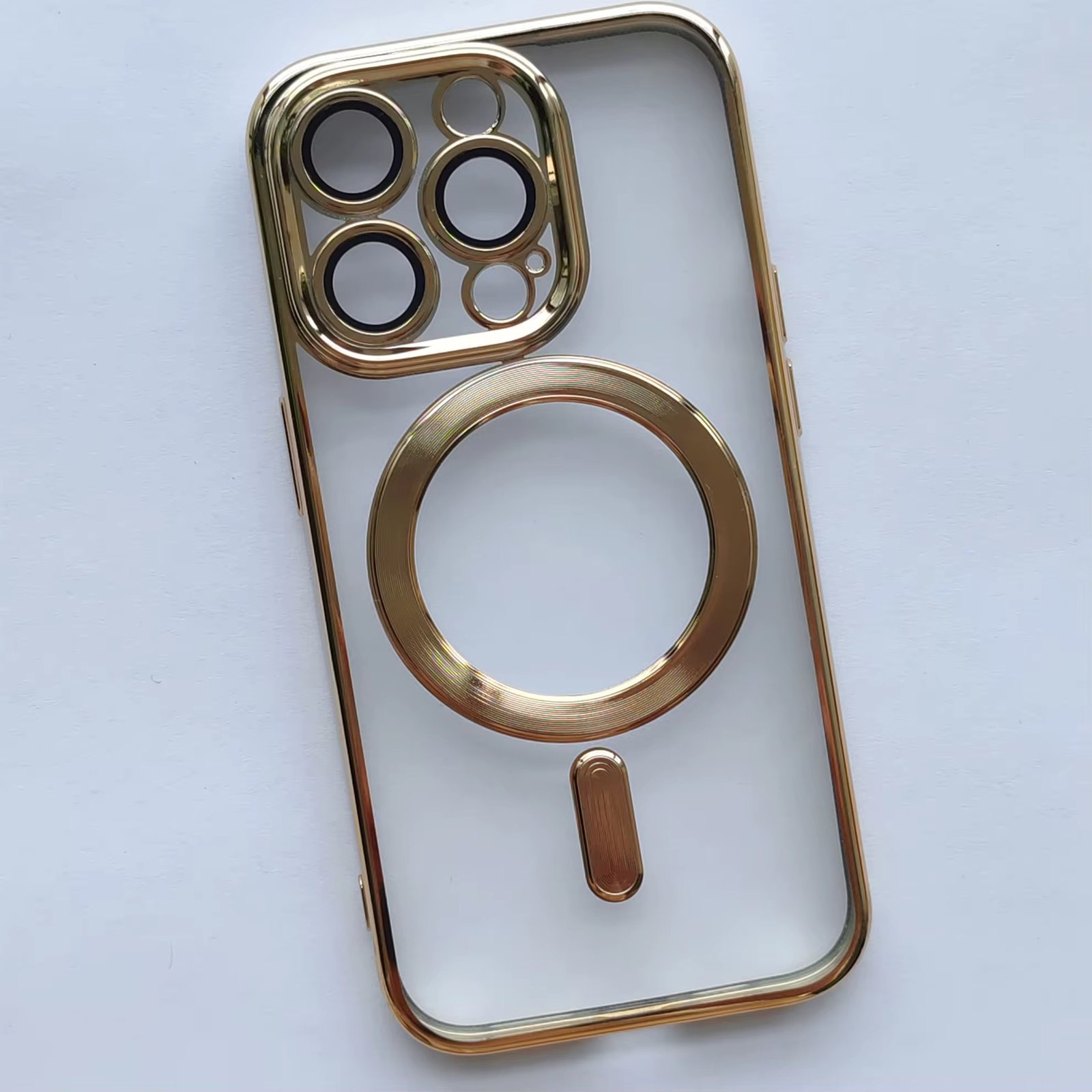 Mobile Phone Accessories Electroplated Transparent Magnetic Suction for iPhone 16 15 Pro Max 14 13 12 TPU protection Phone case