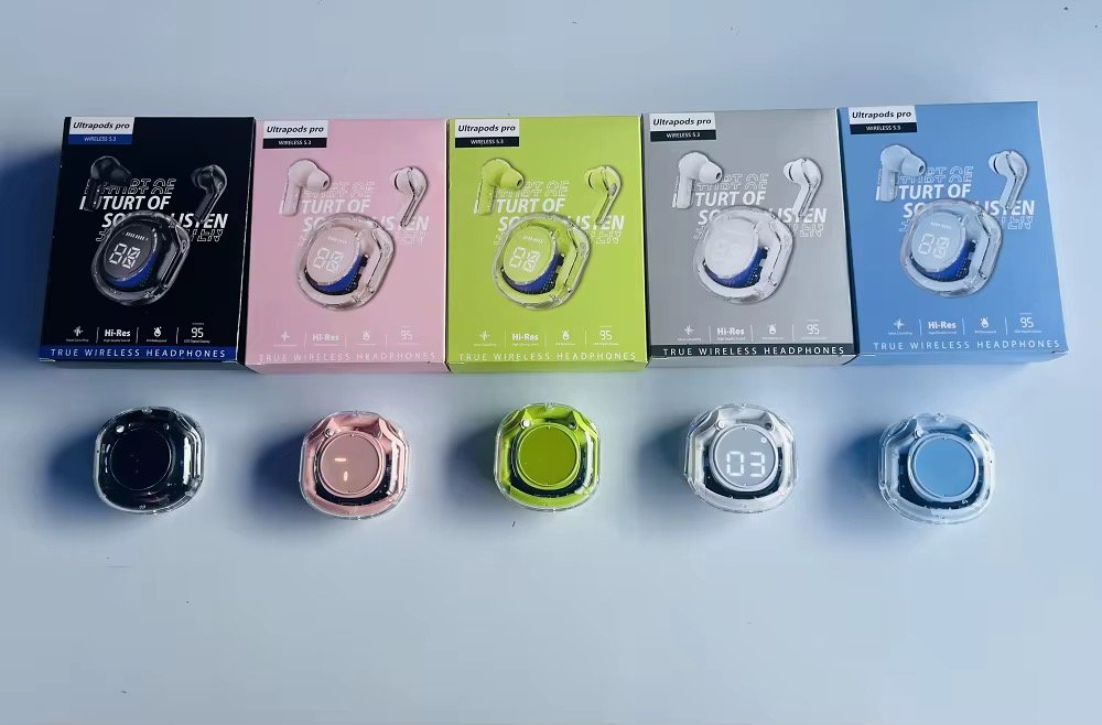 AIR39 TWS Wireless Earbuds with Telink Digital Display Blue Tooth Stereo Headphones Low Latency Noise Cancelling Feature