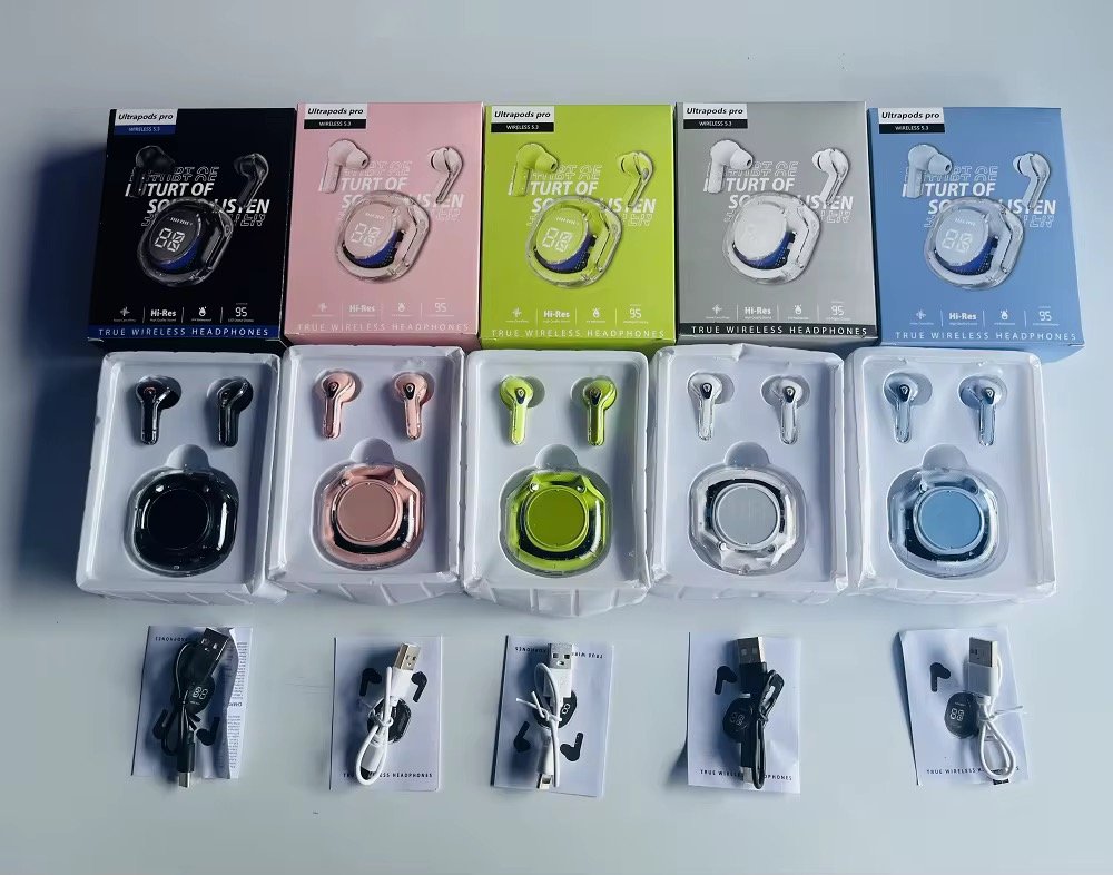AIR39 TWS Wireless Earbuds with Telink Digital Display Blue Tooth Stereo Headphones Low Latency Noise Cancelling Feature