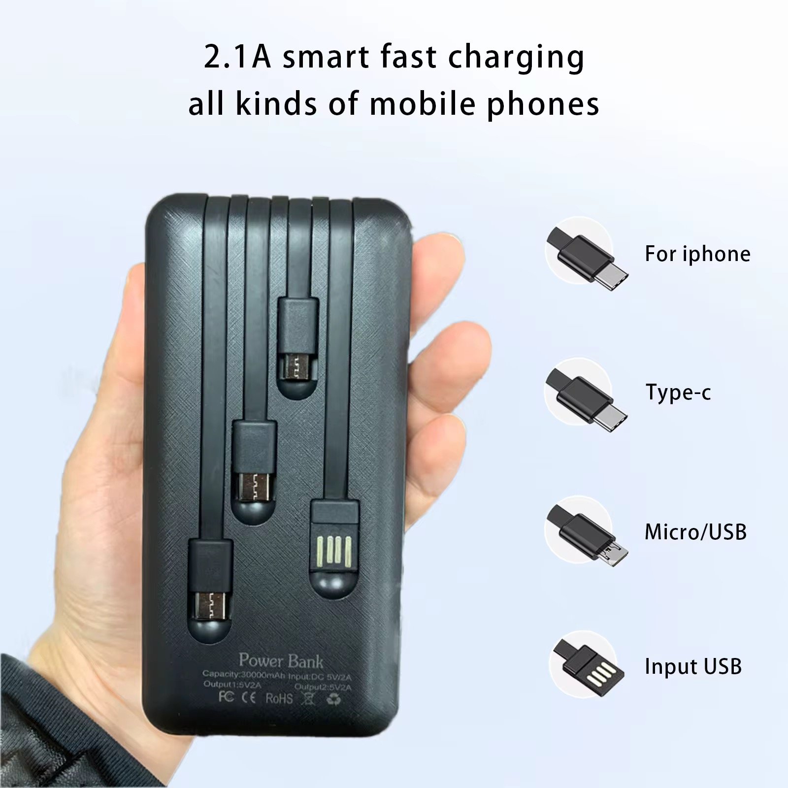 Products 2025 New Arrivals Hot Selling 20000mah Power Banks 2a Portable 3 in 1 Power Banks for Oraimo