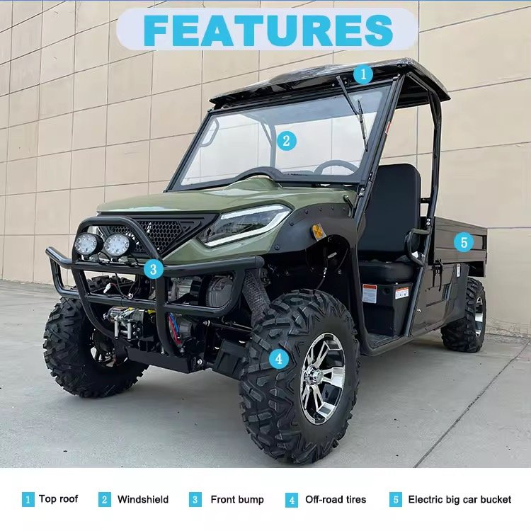 4x4 Electric UTV 10.5kw automatic electric vehicle
