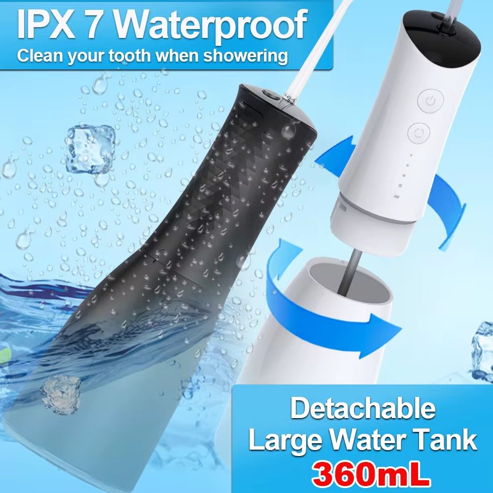 2025 New Product Cordless IPX7 360 Rated Nozzle Teeth Cleaning Pick Jet Electric Dental Irrigator Oral Portable Water Flosser
