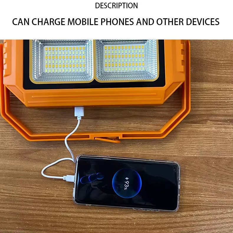 Solar lamp, Solar  Waterproof Outdoor Portable Emergency USB Charging LED Camping Lamp High Power Courtyard Lights Floor Stand Flood Light