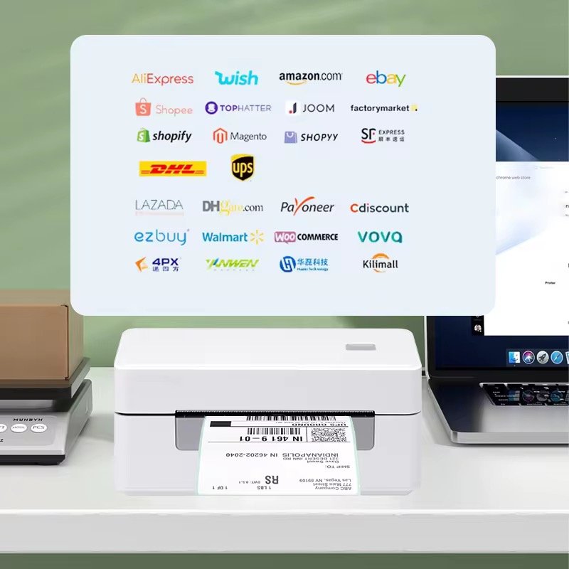 Super A BY108UP 110mm Thermal Shipping Label Printer 4*6 4'inch Express Warehouse Thermal Printer For Waybill