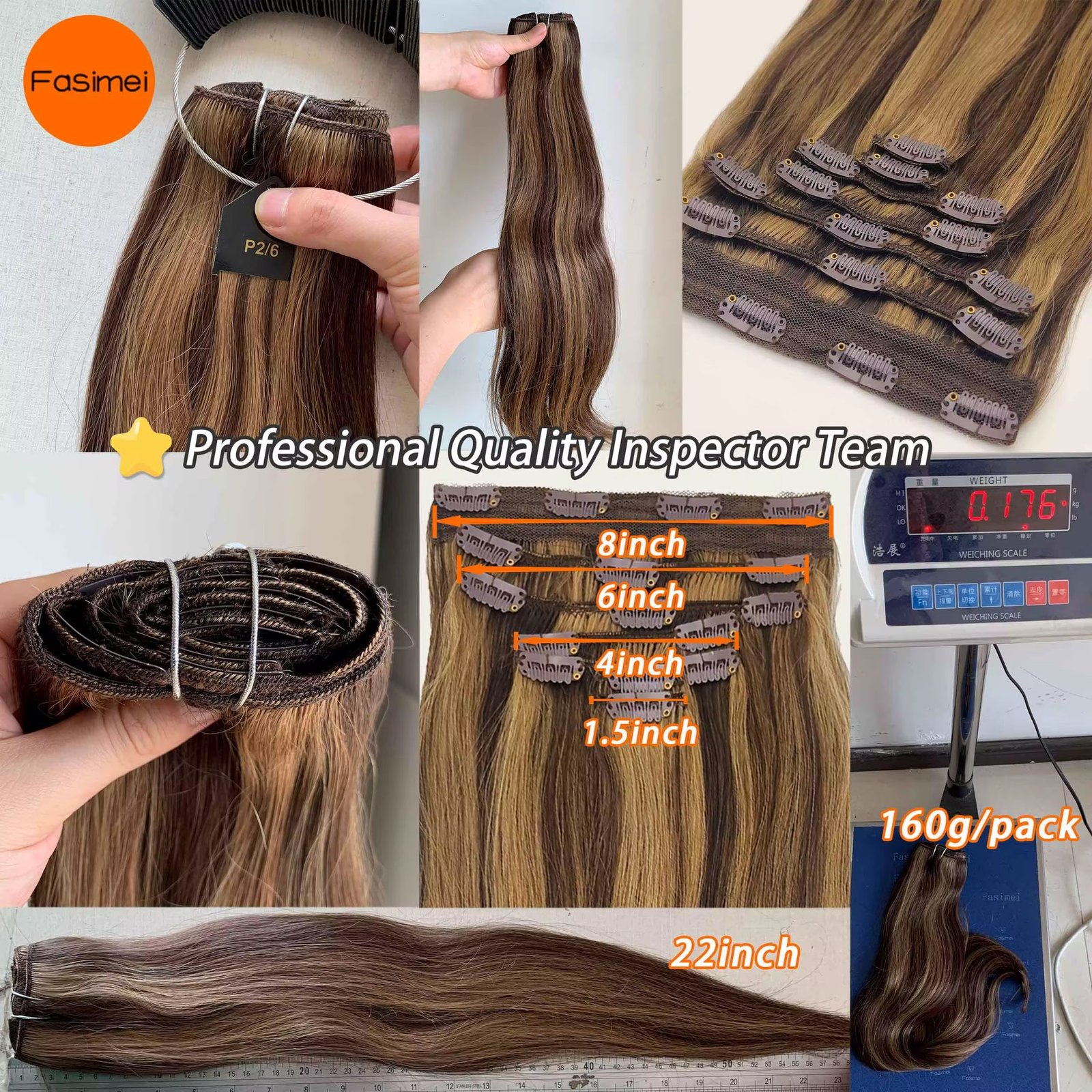 Wholesale Soft Straight Clip in Extensions Human Hair Brazilian Virgin Hair Piece Remy Clip in Hair Extension for White Woman