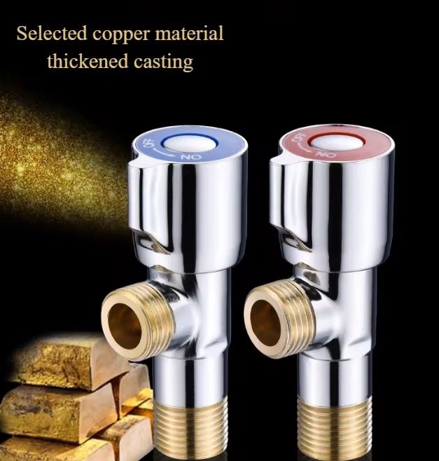 1/2 Inch Faucet Accessories Thicken Angle Valve Water Multi Function Bathroom Toilet Kitchen Water Connection