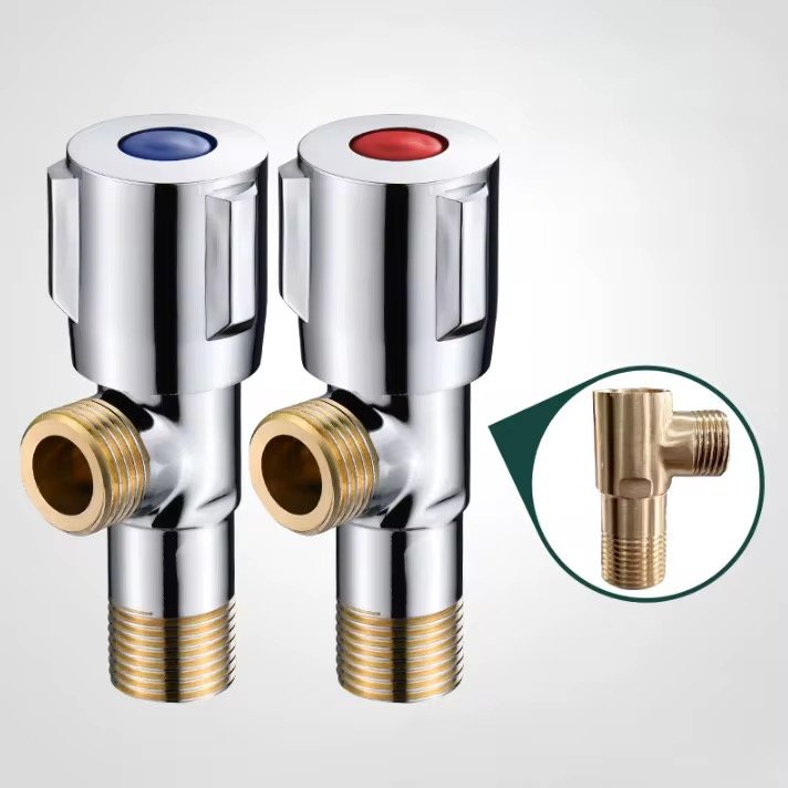 1/2 Inch Faucet Accessories Thicken Angle Valve Water Multi Function Bathroom Toilet Kitchen Water Connection